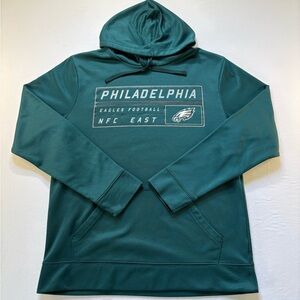 Majestic Philadelphia Eagles Pullover Hoody, Mens Size Medium, Green